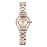 Marc Jacobs Tether Transparent White Dial Two Tone Steel Strap Watch for Women - MBM3418 Authentic Buy Shop Now
