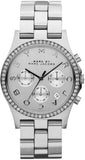 Marc Jacobs Henry Glitz Chronograph Silver Dial Silver Steel Strap Watch for Women - MBM9017 Authentic Buy Shop Now
