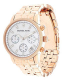 Michael Kors Damen White Dial Rose Gold Steel Strap Watch for Women - MK5026 Authentic Buy Shop Now