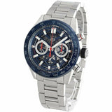 Tag Heuer Carrera Chronograph Blue Dial Silver Steel Strap Watch for Men - CBG2A11.BA0654 Authentic Buy Shop Now