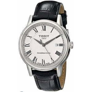 Tissot Carson Powermatic 80 White Dial Black Leather Strap Watch For Men - T085.407.16.013.00 Authentic Buy Shop Now