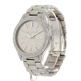 Michael Kors Lauryn Analog Crystals Silver Dial Silver Steel Strap Watch For Women - MK3717 Authentic Buy Shop Now