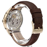 Fossil Townsman Automatic Skeleton Gold Dial Brown Leather Strap Watch for Men - ME3043 Authentic Buy Shop Now