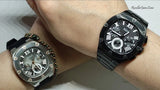 Guess Headline Chronograph Grey Dial Black Rubber Strap Watch for Men - GW0571G1 Authentic Buy Shop Now