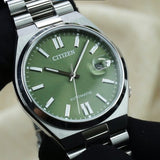 Citizen x Pantone Automatic Peaceful Green Dial Silver Steel Strap Watch For Men - NJ0158-89Z Authentic Buy Shop Now