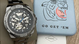 Fossil Bronson Chronograph Black Dial Grey Steel Strap Watch for Men - FS5852 Authentic Buy Shop Now