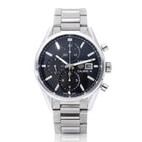 Tag Heuer Carrera Automatic Chronograph Black Dial Silver Steel Strap Watch for Men - CBK2110.BA0715 Authentic Buy Shop Now