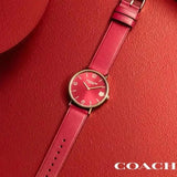 Coach Perry Red Dial Red Leather Strap Watch for Women - 14503486 Authentic Buy Shop Now