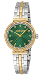 Just Cavalli Chiarezza Snake Core Green Dial Two Tone Steel Strap Watch for Women - RC5L078M0065 Authentic Buy Shop Now
