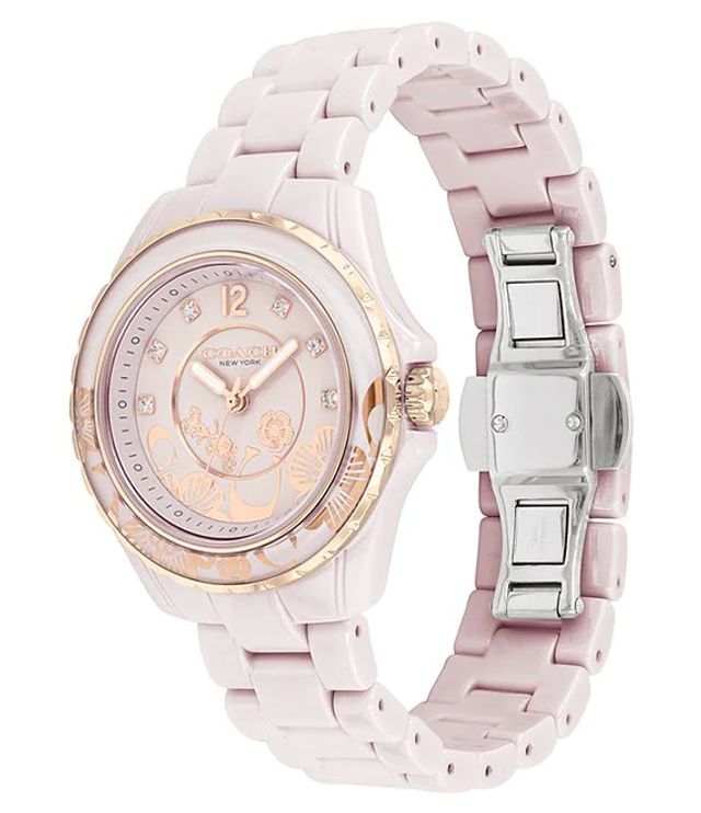 Coach Preston Pink Dial Pink Steel Strap Watch for Women - 14503465 Authentic Buy Shop Now