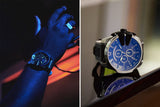 Diesel Mega Chief Chronograph Black Dial Grey Nylon Strap Watch For Men - DZ4523 Authentic Buy Shop Now
