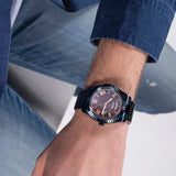 Guess Connoisseur Quartz Blue Dial Blue Steel Strap Watch For Men - GW0265G9 Authentic Buy Shop Now