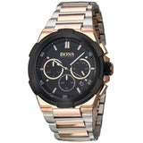 Hugo Boss Supernova Black Dial Two Tone Steel Strap Watch for Men - 1513358 Authentic Buy Shop Now