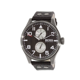 Hugo Boss Aeroliner Maxx Quartz Black Dial Black Nylon Strap Watch For Men - HB1513086 Authentic Buy Shop Now