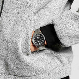 Hugo Boss Aeroliner Black Dial Silver Steel Strap Watch for Men - 1513181 Authentic Buy Shop Now