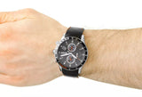 Hugo Boss Rafale Chronograph Black Dial Black Leather Strap Watch For Men - 1513390 Authentic Buy Shop Now