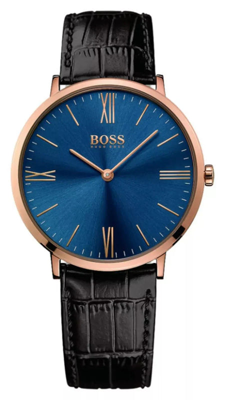 Hugo Boss Classic Jackson Blue Dial Brown Leather Strap Watch for Men - 1513458 Authentic Buy Shop Now