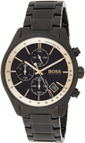 Hugo Boss Grand Prix Black Dial Black Steel Strap Watch for Men - 1513578 Authentic Buy Shop Now