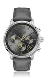 Hugo Boss Attitude Grey Dial Grey Leather Strap Watch for Men - 1513658 Authentic Buy Shop Now