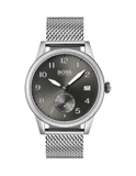 Hugo Boss Legacy Grey Dial Silver Mesh Bracelet Watch for Men - 1513673 Authentic Buy Shop Now