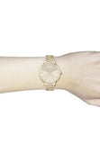 Hugo Boss Signature Gold Dial Gold Stainless Steel Strap Watch for Women - 1502540 Authentic Buy Shop Now