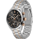 Hugo Boss Champion Chronograph Black Dial Two Tone Steel Strap Watch for Men - 1513819 Authentic Buy Shop Now