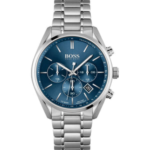 Hugo Boss Champion Blue Dial Silver Steel Strap Watch for Men - 1513818 Authentic Buy Shop Now