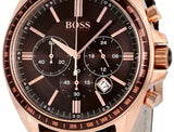 Hugo Boss Driver Chronograph Brown Dial Brown Leather Strap Watch For Men - HB1513093 Authentic Buy Shop Now