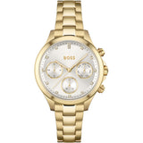 Hugo Boss Hera White Dial Gold Steel Strap Watch for Women - 1502628 Authentic Buy Shop Now