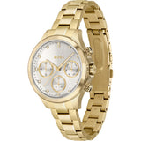 Hugo Boss Hera White Dial Gold Steel Strap Watch for Women - 1502628 Authentic Buy Shop Now