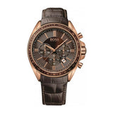 Hugo Boss Driver Chronograph Brown Dial Brown Leather Strap Watch For Men - HB1513093 Authentic Buy Shop Now