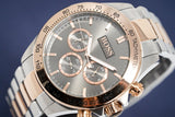 Hugo Boss Ikon Grey Dial Two Tone Steel Strap Watch for Men - 1513339 Authentic Buy Shop Now