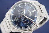 Hugo Boss Pioneer Blue Dial Silver Steel Strap Watch for Men - 1513713 Authentic Buy Shop Now