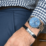 Hugo Boss Associate Blue Dial Silver Steel Strap Watch for Men - 1513839 Authentic Buy Shop Now