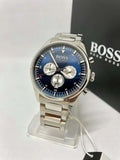 Hugo Boss Pioneer Blue Dial Silver Steel Strap Watch for Men - 1513713 Authentic Buy Shop Now