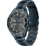 Hugo Boss Santiago Grey Dial Blue Steel Strap Watch for Men - 1513865 Authentic Buy Shop Now