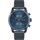 Hugo Boss Skymaster Chronograph Blue Dial Blue Mesh Bracelet Watch for Men - 1513836 Authentic Buy Shop Now