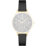 Hugo Boss Symphony Black Dial Black Mesh Bracelet Watch for Women - 1502601 Authentic Buy Shop Now