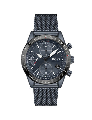 Hugo Boss Pilot Edition Blue Dial Blue Mesh Bracelet Watch for Men - 1513887 Authentic Buy Shop Now