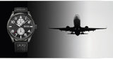Hugo Boss Aeroliner Chronograph Black Dial Black Leather Strap Watch For Men - 1513086 Authentic Buy Shop Now