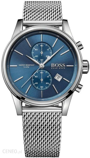 Hugo Boss Jet Blue Dial Silver Mesh Bracelet Watch for Men - 1513441 Authentic Buy Shop Now