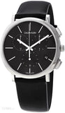 Calvin Klein Posh Black Dial Black Leather Strap Watch for Men - K8Q371C1 Authentic Buy Shop Now