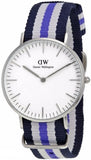 Daniel Wellington Classic Trinity White Dial Three Tone Nylon Strap Watch For Women - 0609DW Authentic Buy Shop Now