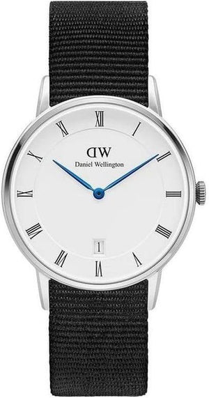 Daniel Wellington Dapper Cornwall White Dial Black Nylon Strap Watch for Women - DW00100264 Authentic Buy Shop Now