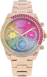 Guess Confetti Multifunction Multicolor Dial Rose Gold Steel Strap Watch For Women - GW0483L3 Authentic Buy Shop Now