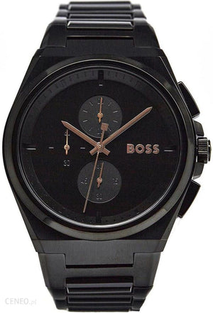 Hugo Boss Steer Analog Black Dial Black Steel Strap Watch For Men - 1514068 Authentic Buy Shop Now