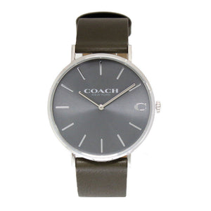Coach Charles Grey Dial Brown Leather Strap Watch for Men - 14602153 Authentic Buy Shop Now