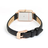 Daniel Wellington Quadro White Dial Black Leather Strap Watch For Women - DW00100434 Authentic Buy Shop Now