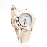 Marc Jacobs Blade White Dial White Leather Strap Watch for Women - MBM1097 Authentic Buy Shop Now