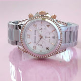 Michael Kors Blair Chronograph Silver Dial Silver Steel Strap Watch for Women - MK5459 Authentic Buy Shop Now